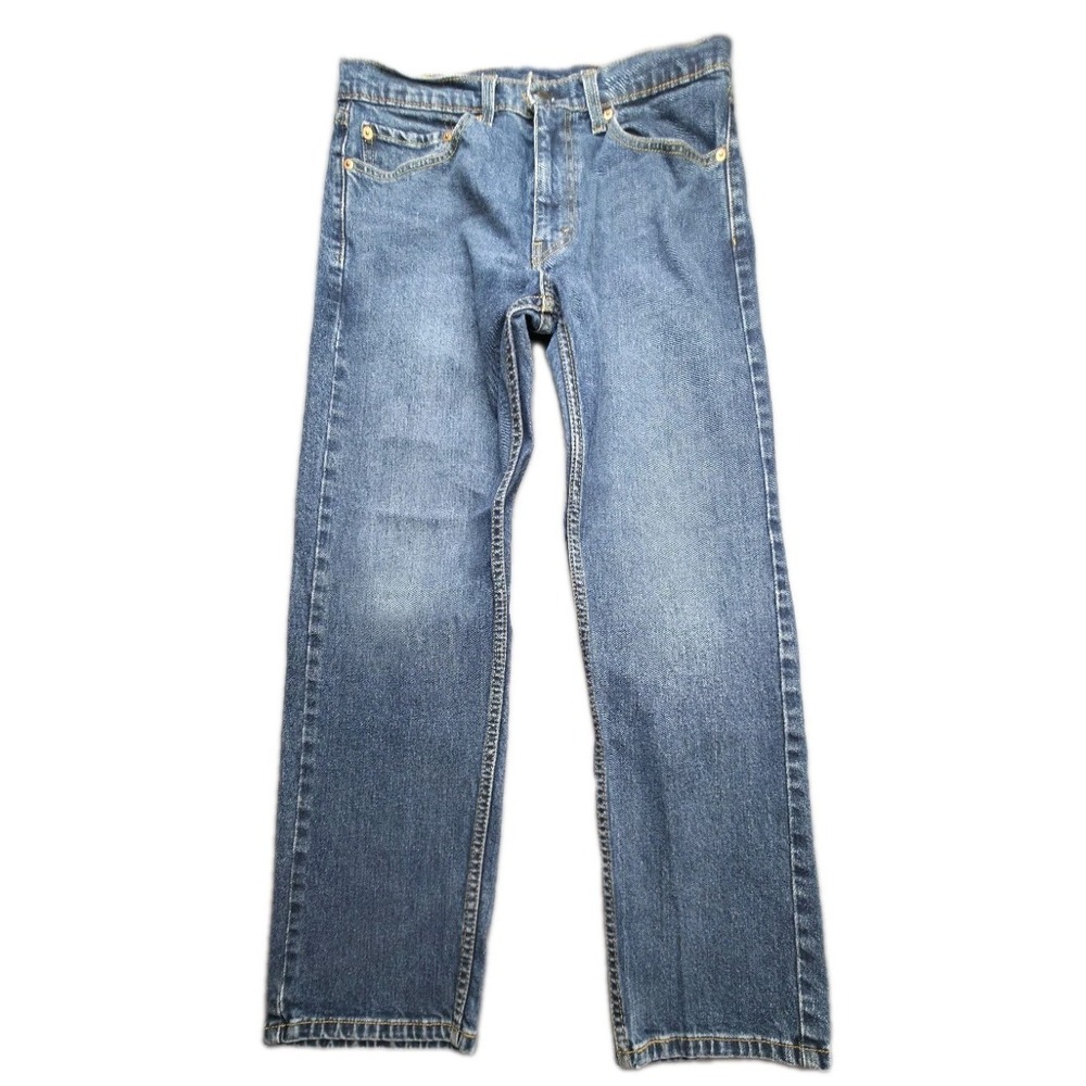 Levi's 505 Men's Jeans 34x29 Medium Wash Regular Fit Straight Leg Denim WPL423